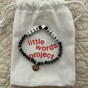 Little Words Project custom bracelet. “Keep going”